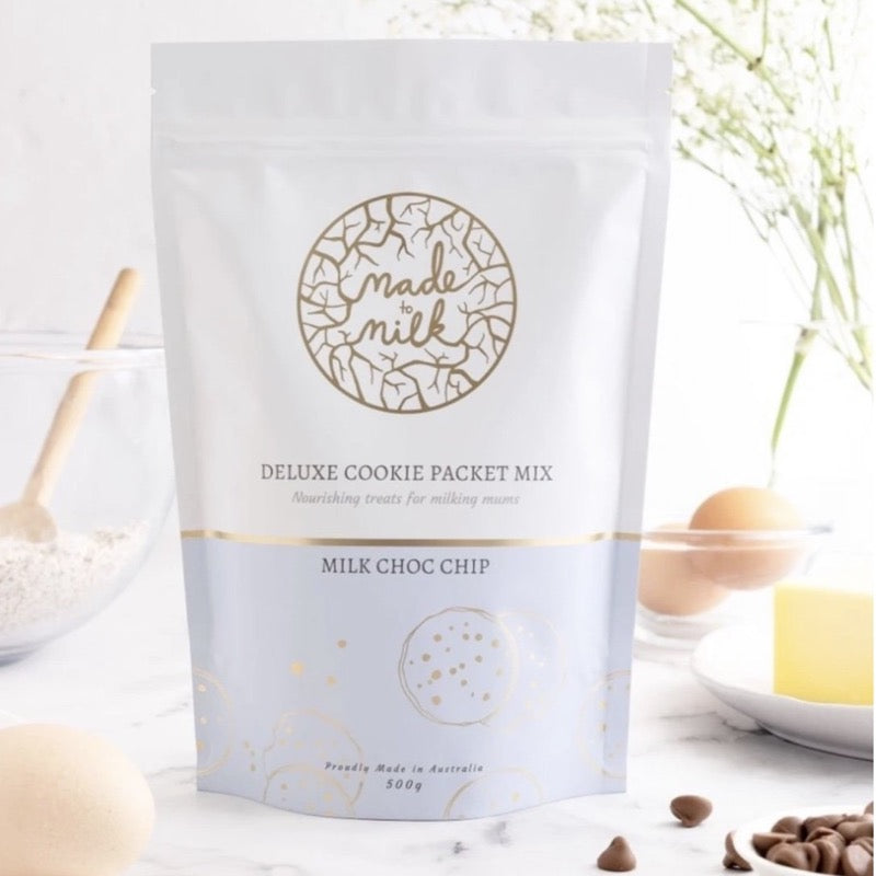 The Made to Milk Lactation Milk Choc Chip biscuit mix