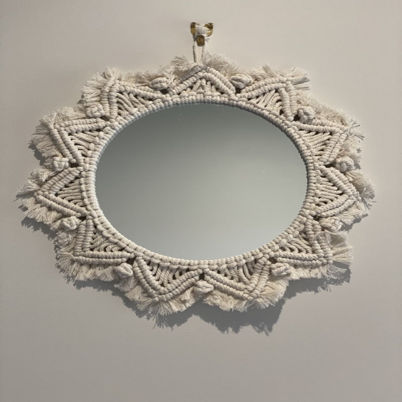 The Katie Macrame Mirror