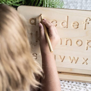 The Tilly Alphabet tracing board