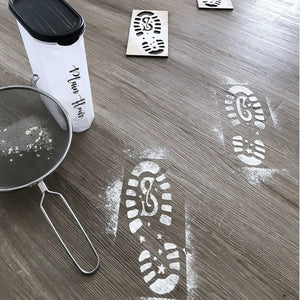 The Santa foot print stencil