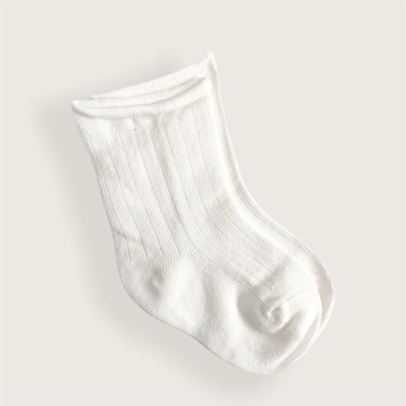 The Jude Cotton Socks- Snow – Lunaroo.com.au