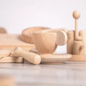 The Timber Kitchen Toy set