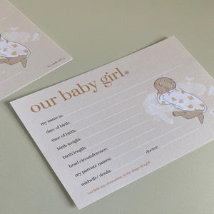 Our baby birth card- The Name Nest